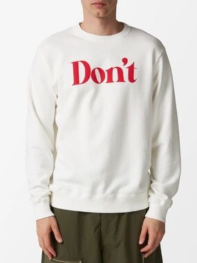 Undercover Jun Takahashi Don't Sweatshirt in White Size M